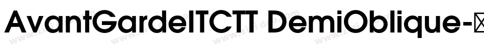 AvantGardeITCTT DemiOblique字体转换